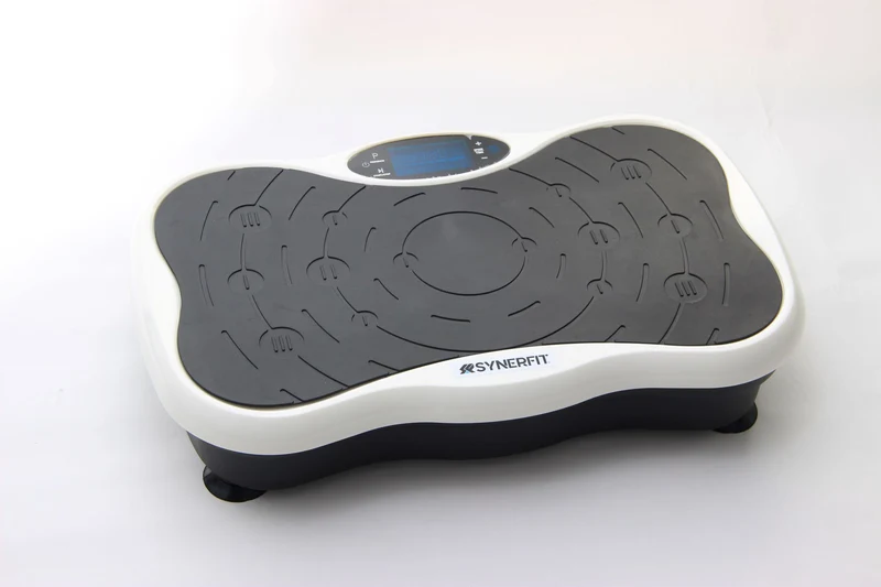 Plateforme vibrante SYNERFIT de remise en forme modèle Powerfit 53 x 32 x 100 cm avec poignée colorie Blanc