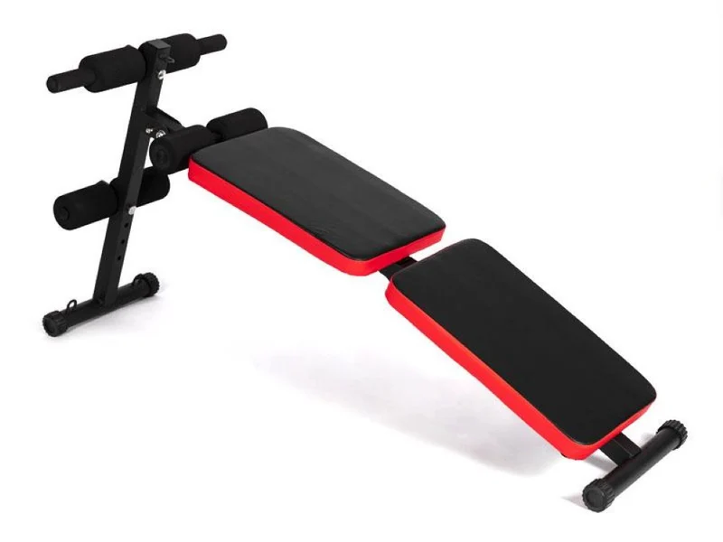 Banc de musculation SYNERFIT pliable multifonction entraînement complet noir et rouge modèle COBRA