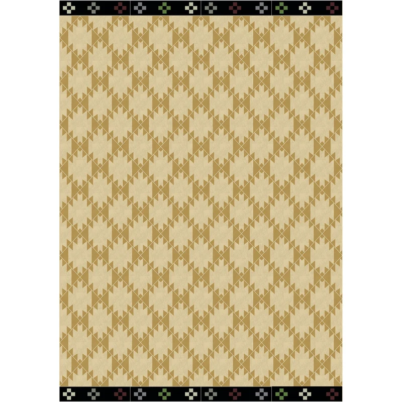 Tapis vinyle Kilim Asmar jaune