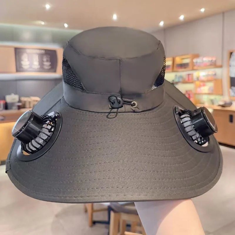 Casquette Solaire avec Ventilateur USB Rechargeable