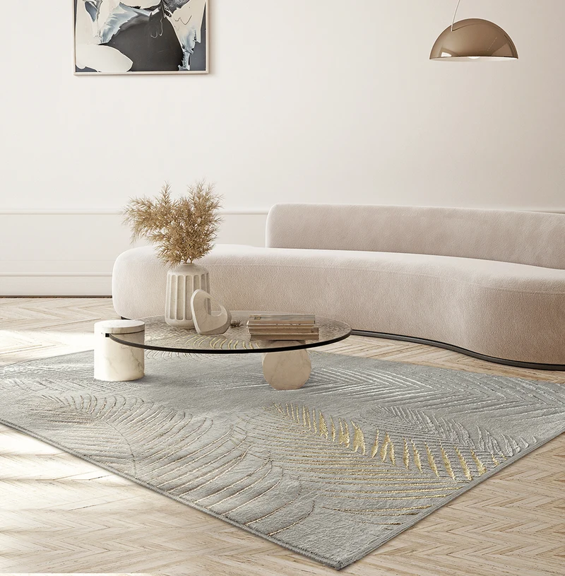 Tapis Focus gris doré 2