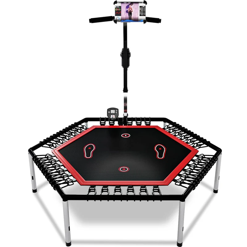 Trampoline Fitness Homefit AirBeast – Barre Réglable – Écran LCD – Pliable – Support Smartphone – 110 kg