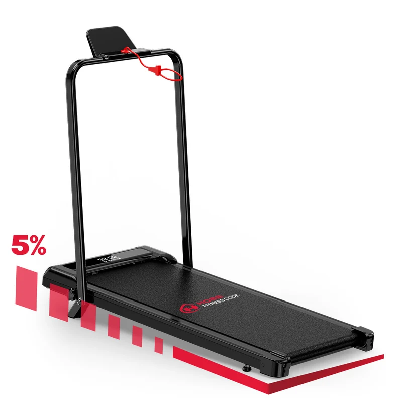 Tapis de Course Pliant Z3 avec Moteur Sans Balais, Vitesse 1-6 km/h, 5% Inclinaison Manuelle