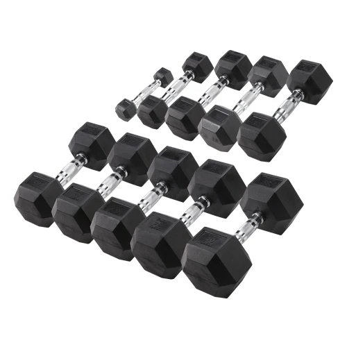 Body-Solid Ensemble d'haltères hexagonaux de 1 à 10 kg - HEXDU1-10