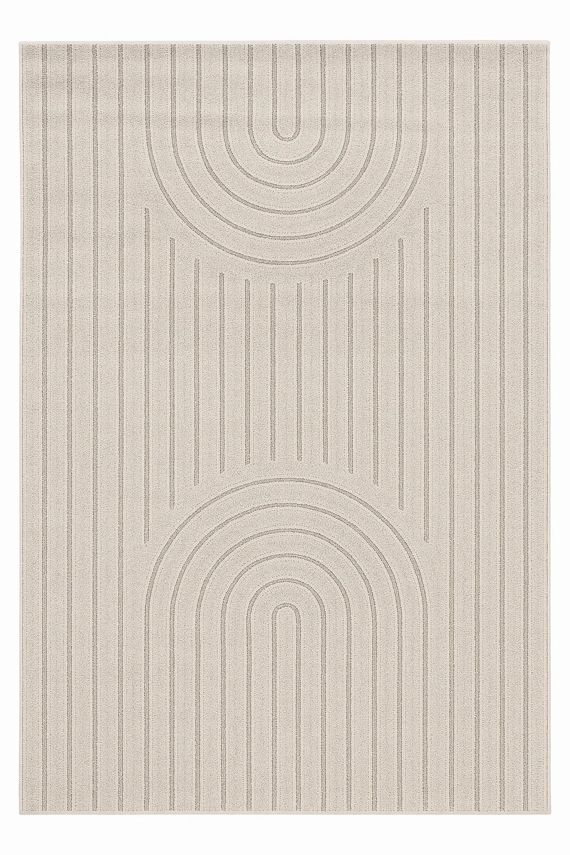 Tapis tissé à plat intérieur et extérieur, couleur crème, Tenerife 270