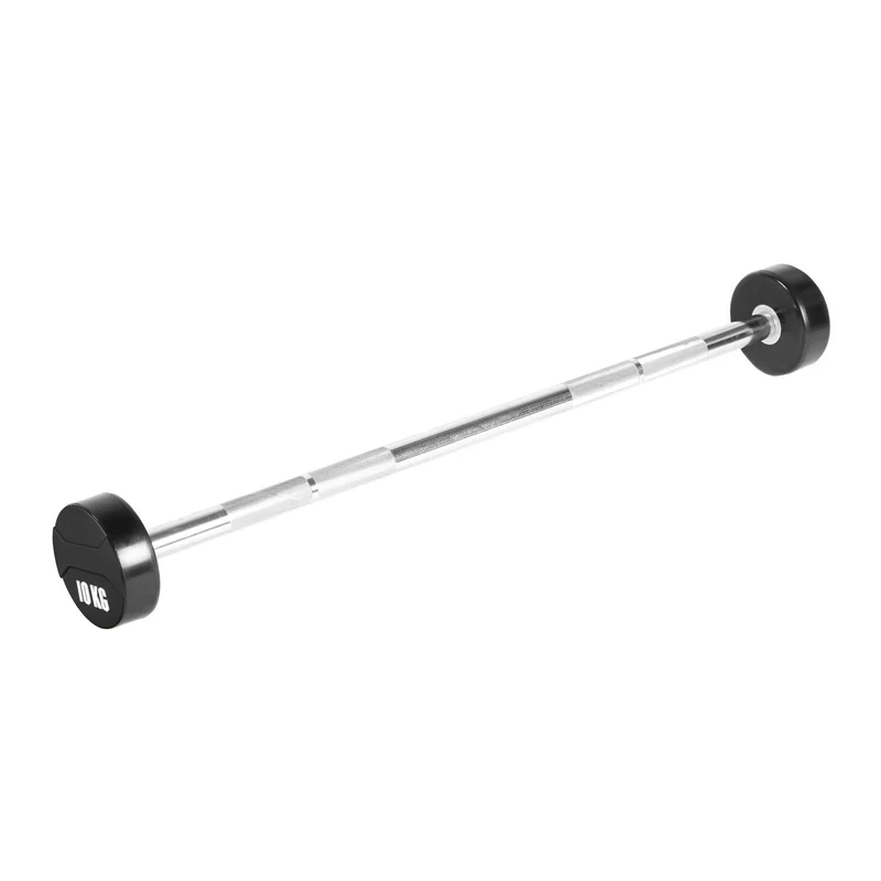 Barre Droite de Musculation Homefit – Poids Fixe 10 à 40 kg – 87 cm – Poignée Moletée