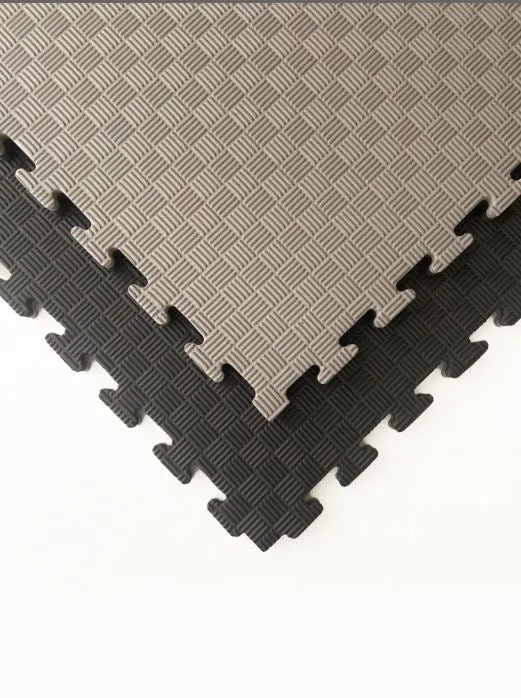 Tatami Puzzle Sol 100x100x2 cm | Ensemble 30 Pièces - Noir/Gris