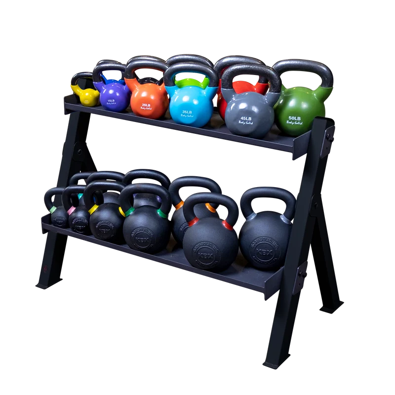 Body-Solid Rack Haltères et Kettlebells 2 niveaux - GDKR100B