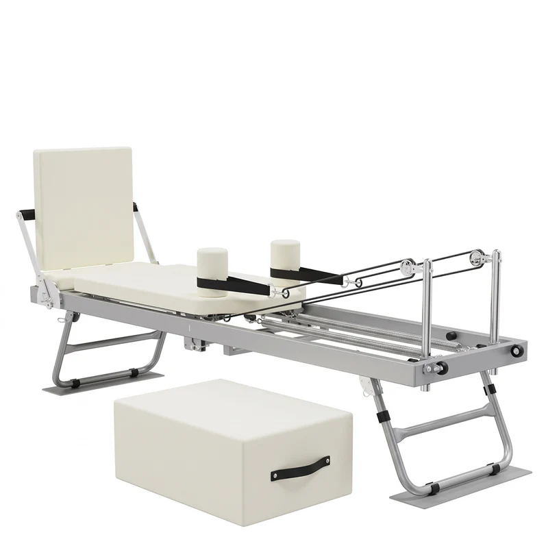 Nordcore Pilates Reformer Machine, Foldable, White