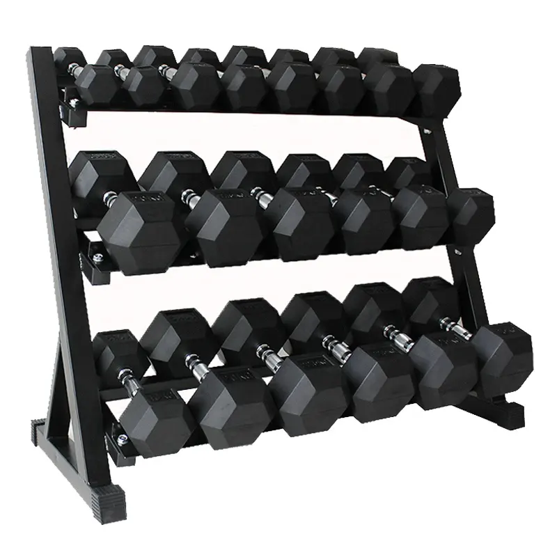 Set Rack + Haltères Hexagonaux 2,5 - 22,5 kg