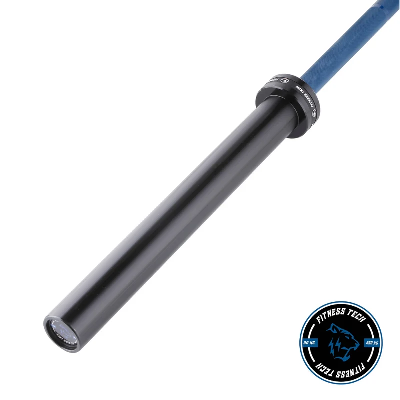 Barre olympique bleue 220 cm x 50 mm 8 roulements