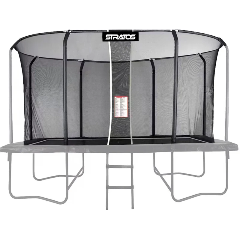Rectangle Trampoline Safety Net Stratos 277x477 cm Premium Black Line