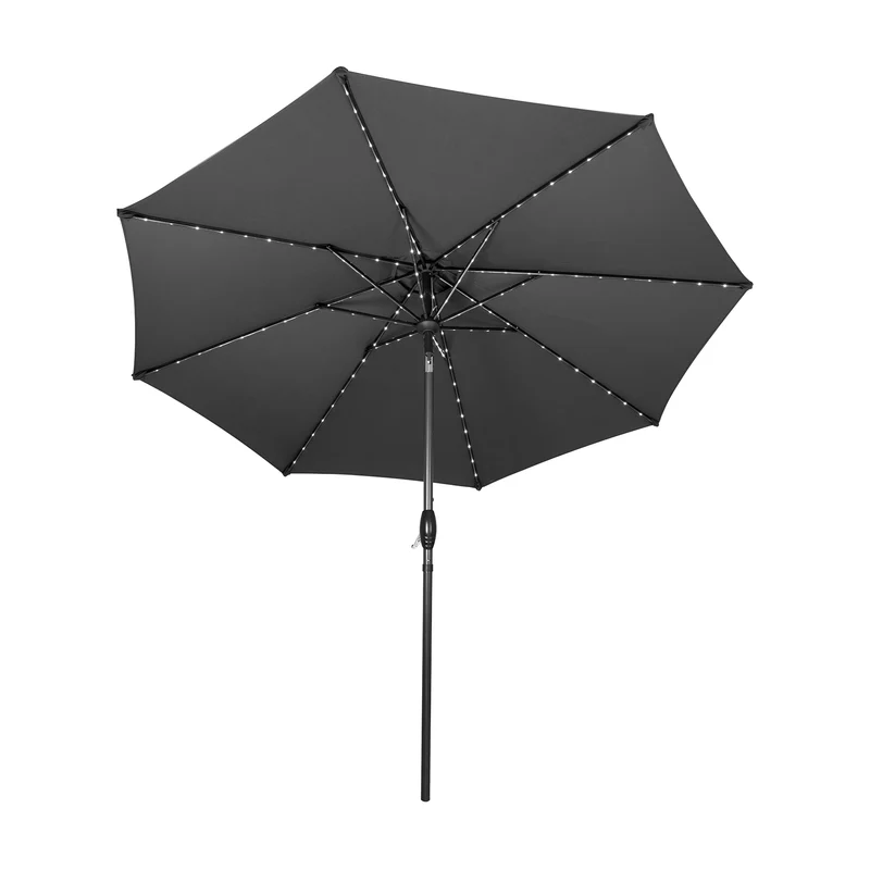 Parasol Inclinable à LED 2,7 m - Gris