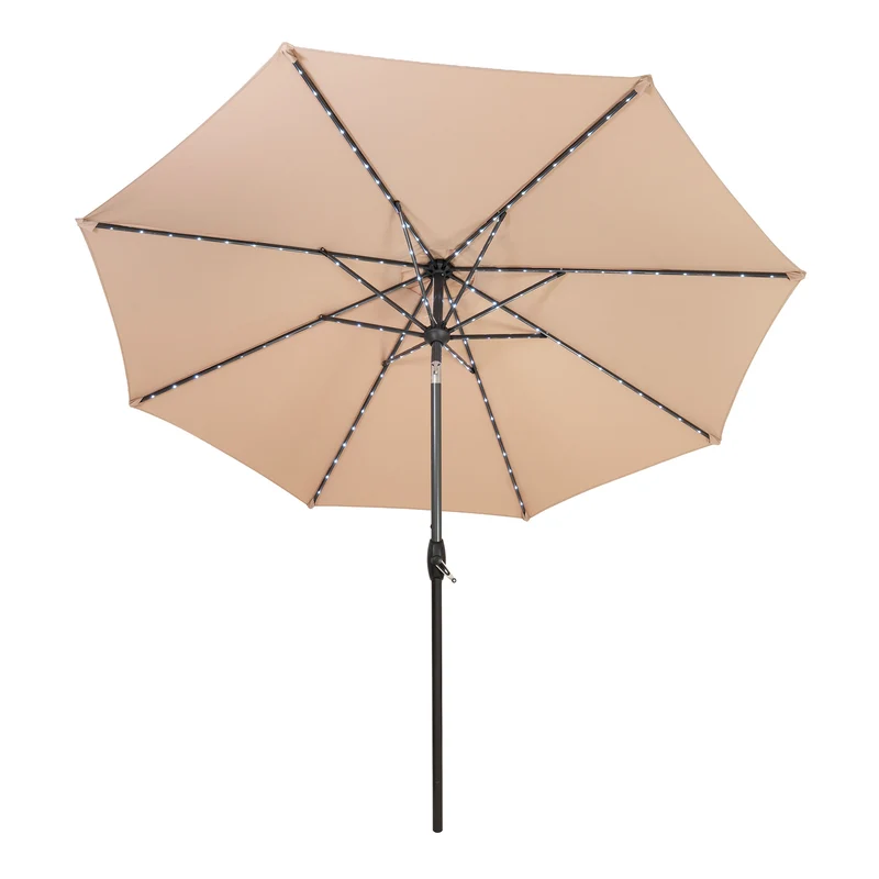 Parasol Inclinable à LED 2,7 m - Beige