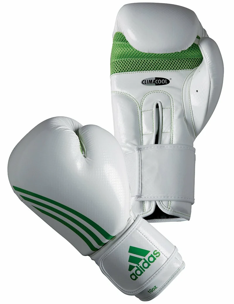 Adidas Box-Fit Boxing Gloves, white / green