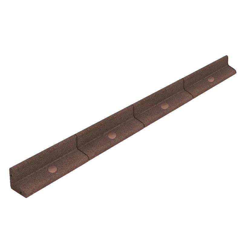 Lot de 40 Bordures de Jardin Flexibles en Caoutchouc 1,2 m & Maillet - Marron