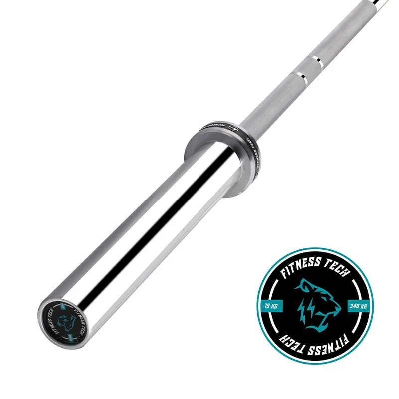Barre olympique professionnelle 2 m x 50 mm – 4 roulements (340 kg)