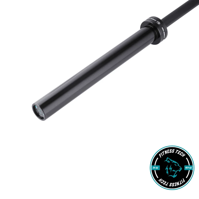 Barre olympique noire 2,2 m x 50 mm - 8 roulements (454 kg)