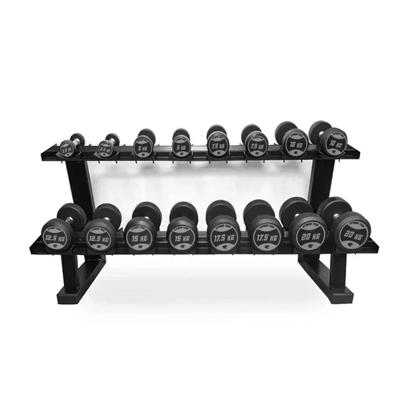 SET d'haltères ronds et rack