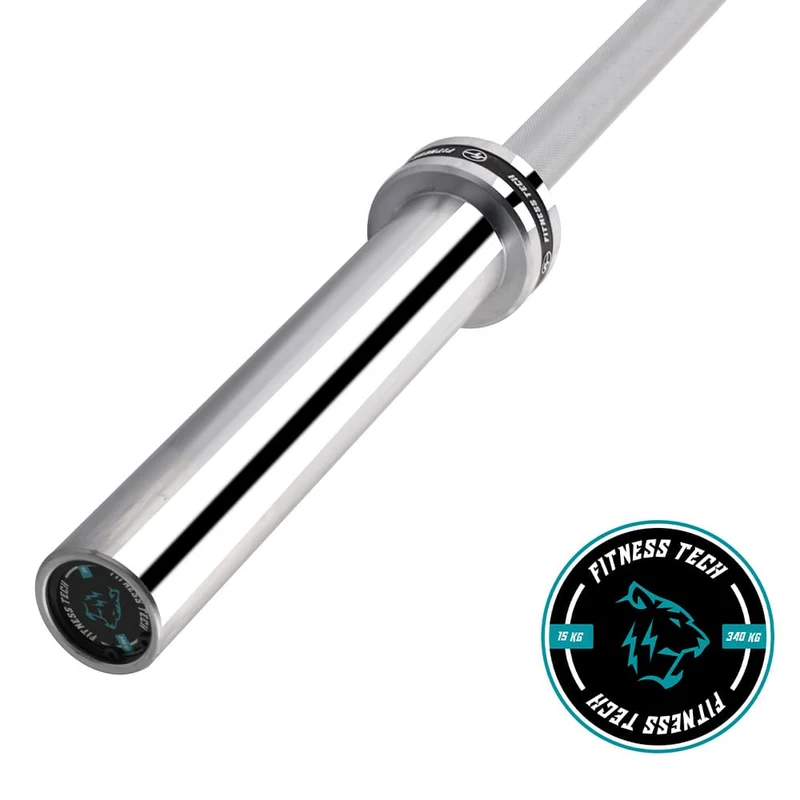 Barre olympique professionnelle 1,8 m x 50 mm – 4 roulements (340 kg)