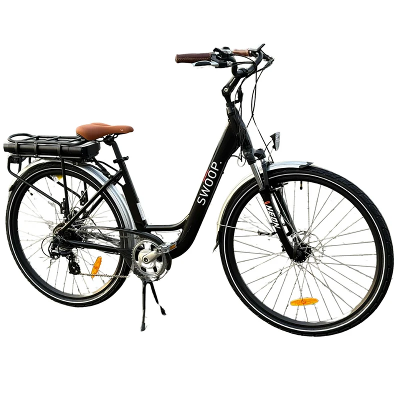 Swoop Women's Electric Assisted Bike, E-Bicycle City Edition, 28", Black