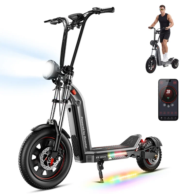 iScooter F7Ultra 1500W All-Terrain Electric Scooter with 38.5 N · m Max Torque Point