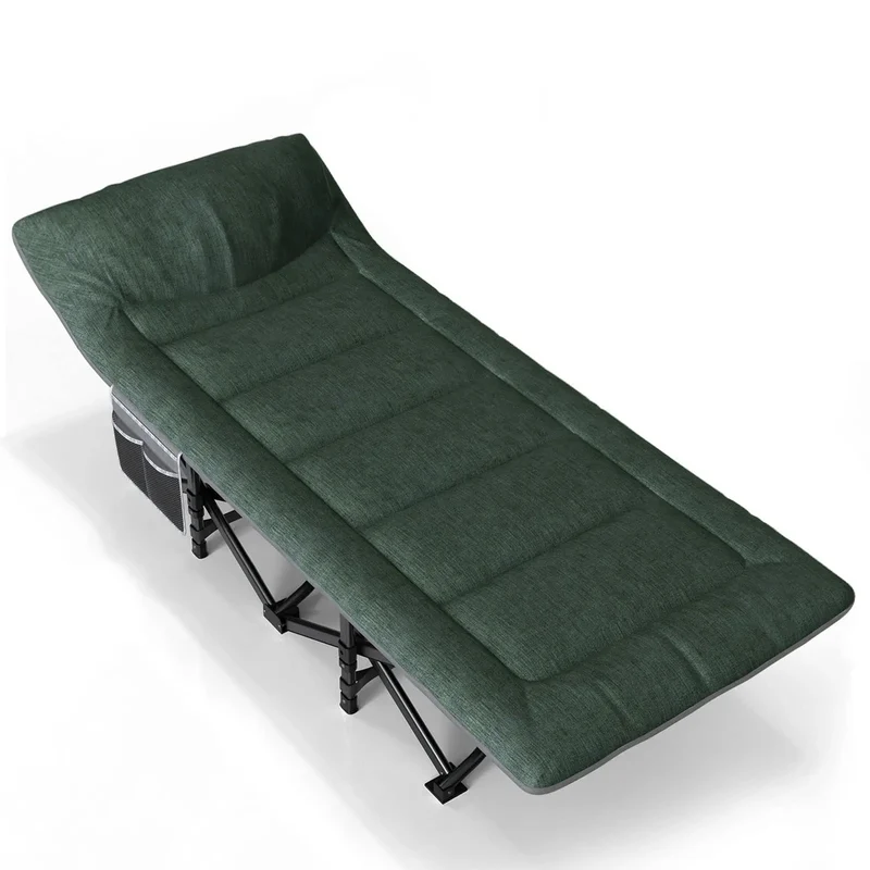 Nordcore Camping Cot Premium, Green-190x68x40cm - max 200kg