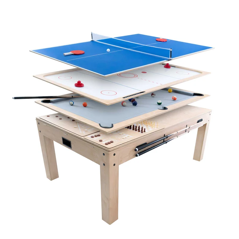 Table Multi Jeux 7 en 1 - Chêne