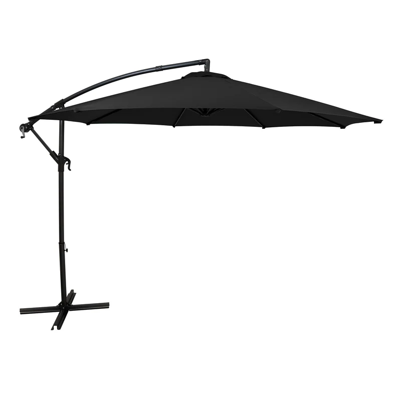 Parasol Banane à Mât Déporté 3 m - Noir