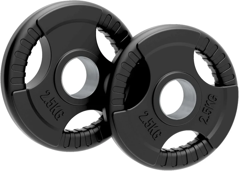 Lot de 2 Disques Olympiques Tri-Grip - 5 kg (2 x 2,5 kg)
