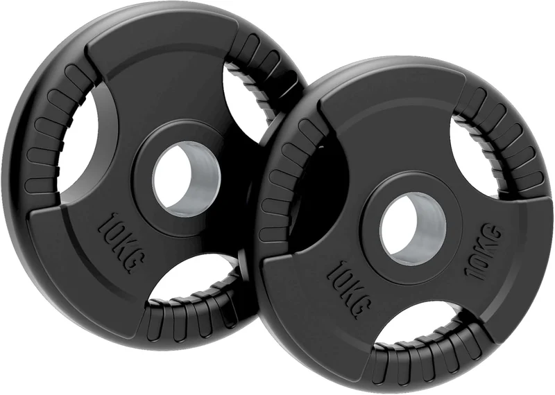 Lot de 2 Disques Olympiques Tri-Grip - 20 kg (2 x 10 kg)