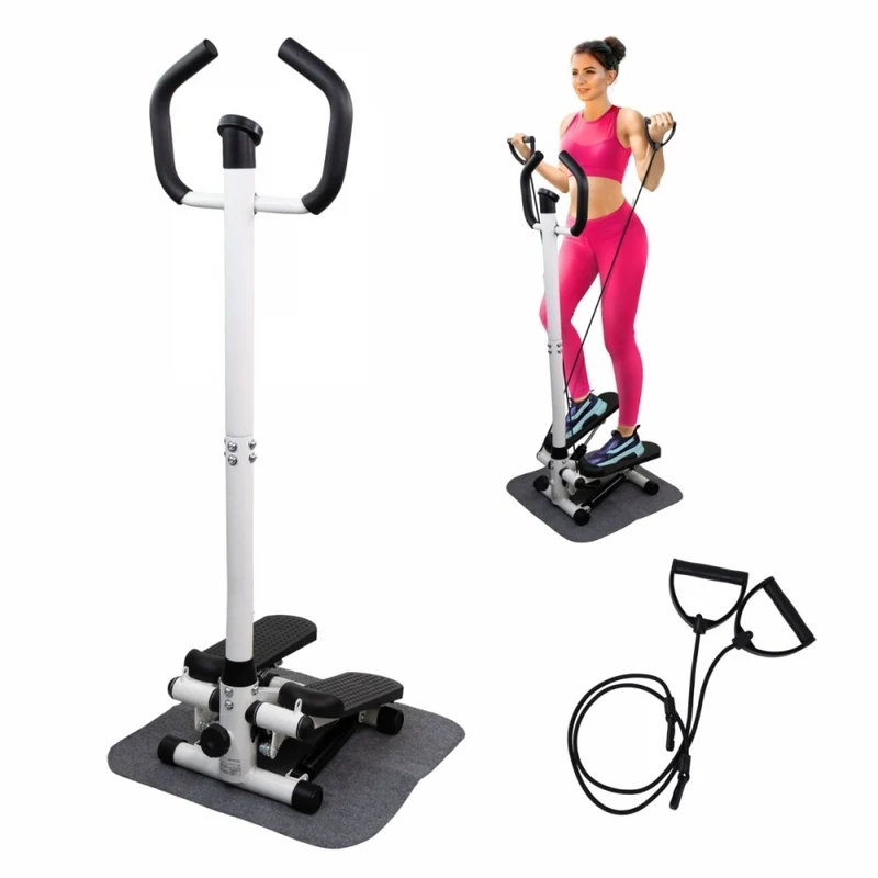 Stepper avec bras | Intensité réglable | Bandes de résistance | Écran LCD | Compact | Step-Pro | Mobiclinic