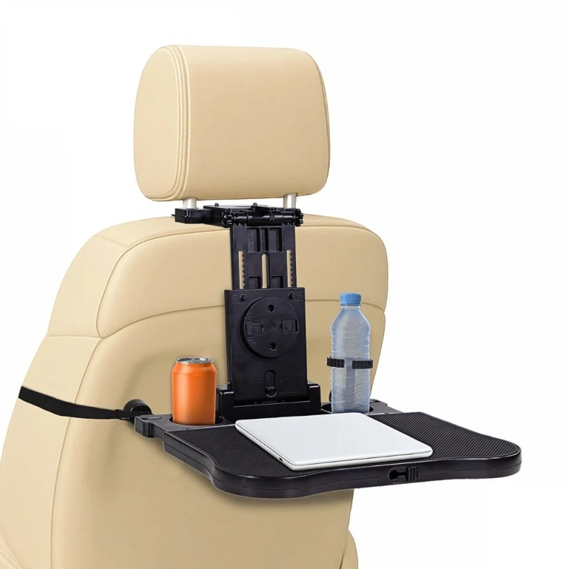 Plateau de voiture auxiliaire | Ajustable | Pliable | Double dessous de verre | Support mobile et tablette | Staycar |Mobiclinic