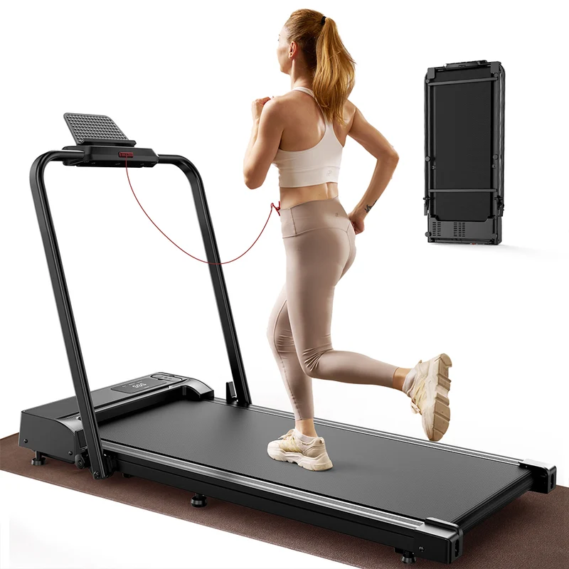 JT51 2-in-1 Folding Treadmill with Handrails