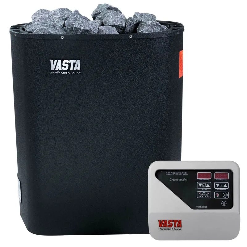 Vasta Electric Sauna Heater Blaze 6kw, separate control, 5-8m3, black