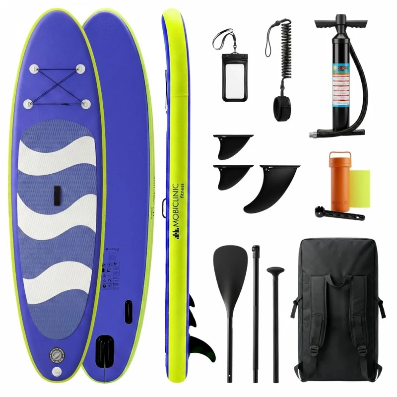 Planche de paddle gonflable | 315x78x15cm | Max 150kg | Pagaie réglable | Sac à dos et pompe | Stitch | Mobiclinic