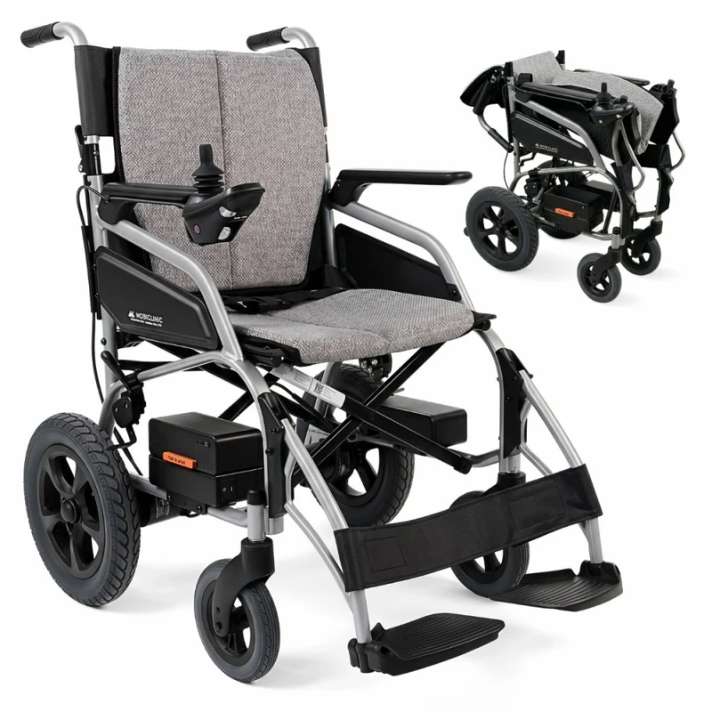 Fauteuil roulant électrique | Pliable | 2 modes de conduite | Freinage intelligent | Autonomie 20km | 130W | Dona | Mobiclinic