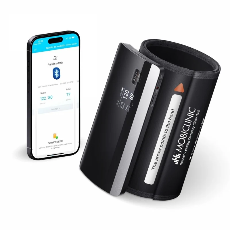 Tensiomètre au bras | Bluetooth et APP | Guidage vocal | Mémoire | Détection d'erreur | USB | Cardiomed | Mobiclinic