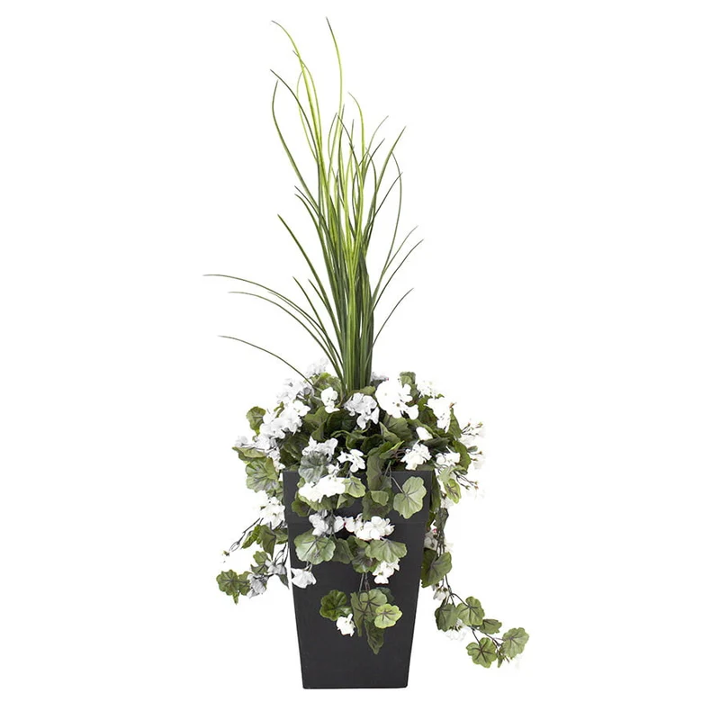 Jardinière extérieure en pot - Arrangement floral Géranium