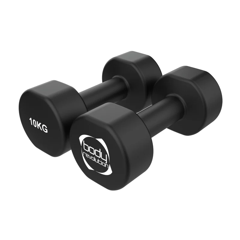 2 Haltères en Néoprène de 10 kg