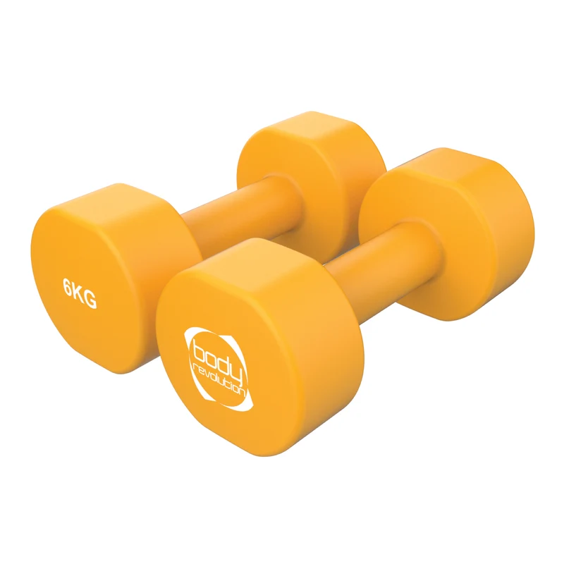 2 Haltères en Néoprène de 6 kg