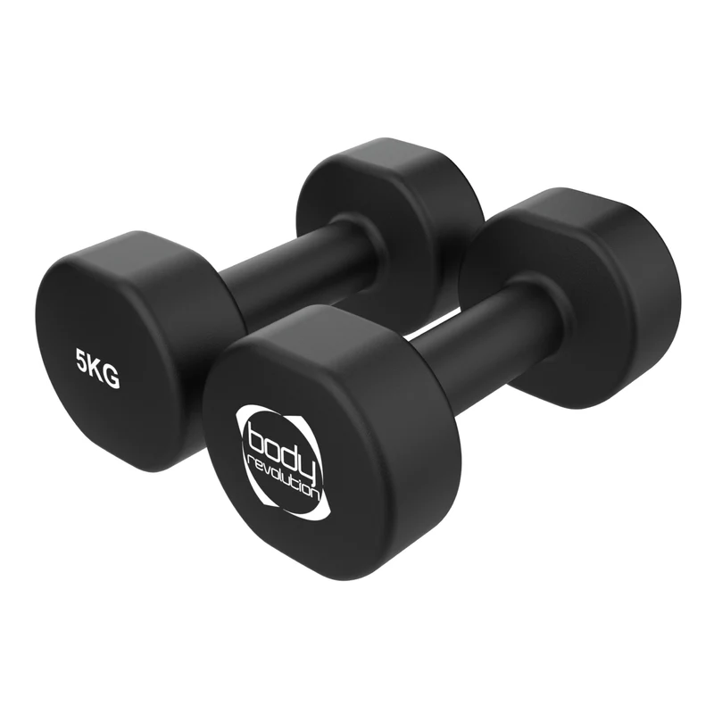 2 Haltères en Néoprène de 5 kg