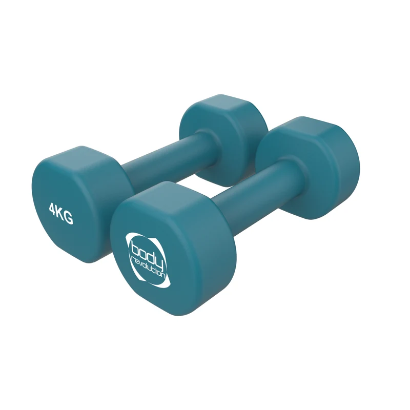 2 Haltères en Néoprène de 4 kg