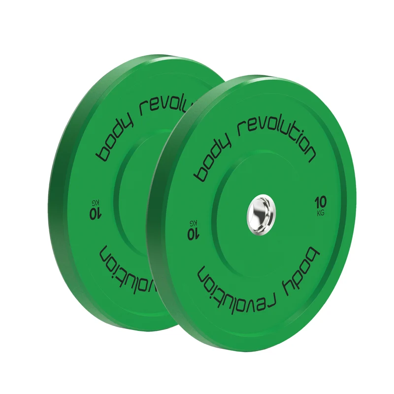 Lot de 2 Disques Olympiques Bumpers - 20 kg (2 x 10 kg)