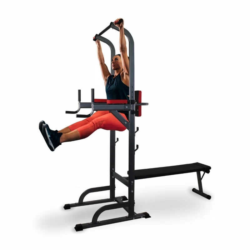 Station de musculation 2 en 1 | Multifonctionnelle | Charge maximale : 250 kg | Hauteur réglable | Pliable | Inclinable | DOMIFIT | Mobiclinic