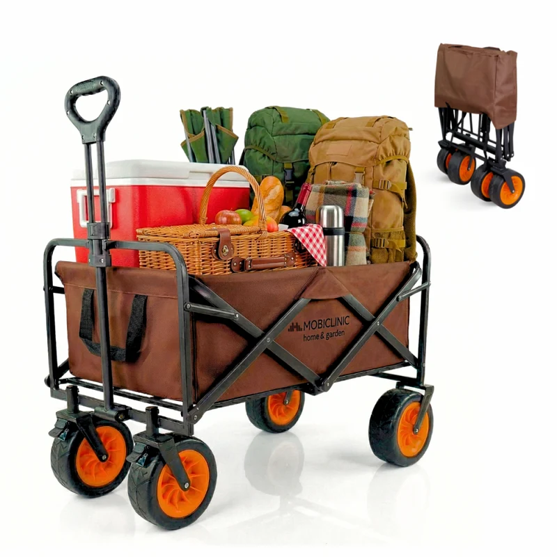 Chariot transport jardin de plage | Poignée réglable |94x56,5x77cm | Pliable | Roues larges à 360º |Duna Pro Plus | Mobiclinic