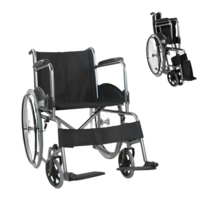 Fauteuil roulant pliable | Orthopédique |Robuste | Noir | Alcazaba | Mobiclinic