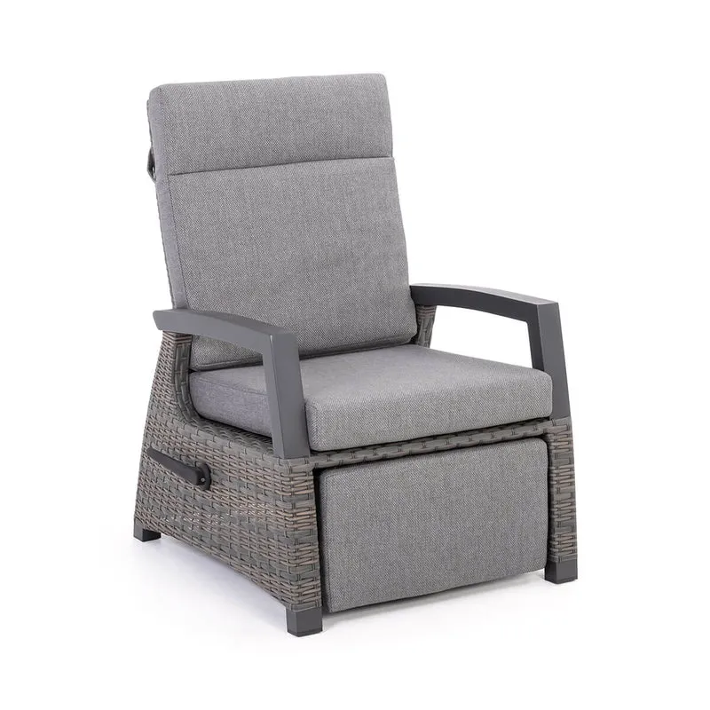 Fauteuil club inclinable extérieur Prato (avec appui-pieds)