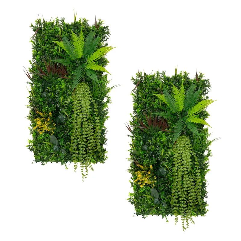 2 Panneaux Muraux Végétal Artificiel 50 x 100 cm l Alina