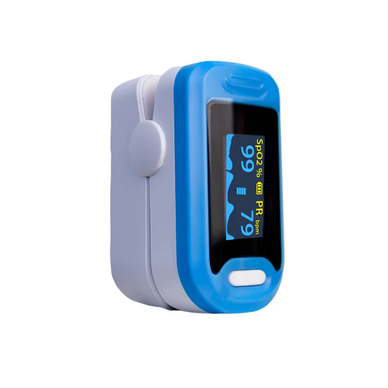 Oxymètre de pouls digital pour adultes | Onde pléthysmique | Précis et fiable | Non invasif | Bleu | Mobiclinic